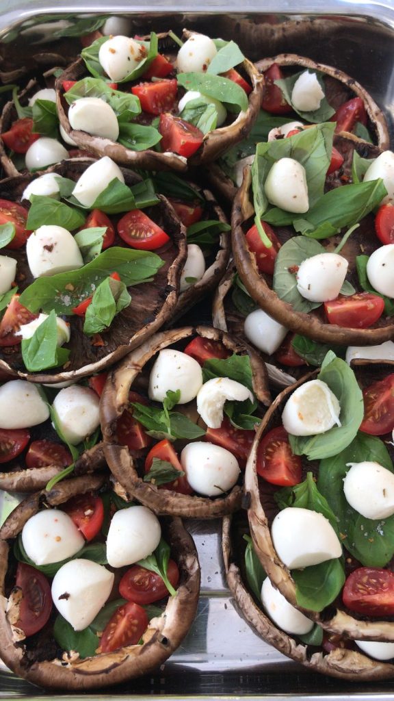 Portobello caprese bbq recept